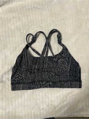 lululemon athletica Black & White Space-Dye Strappy Sports Bra